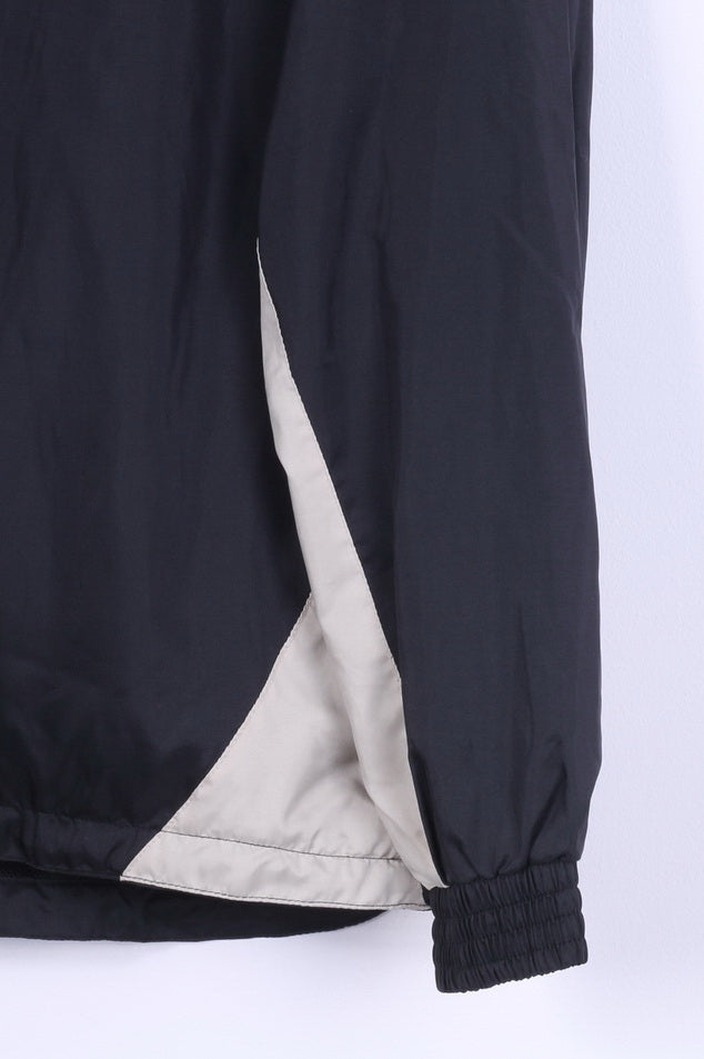 Lotto Boys XL 15-16 age 164 Track Top Jacket Black Zip Up Lightweight Training