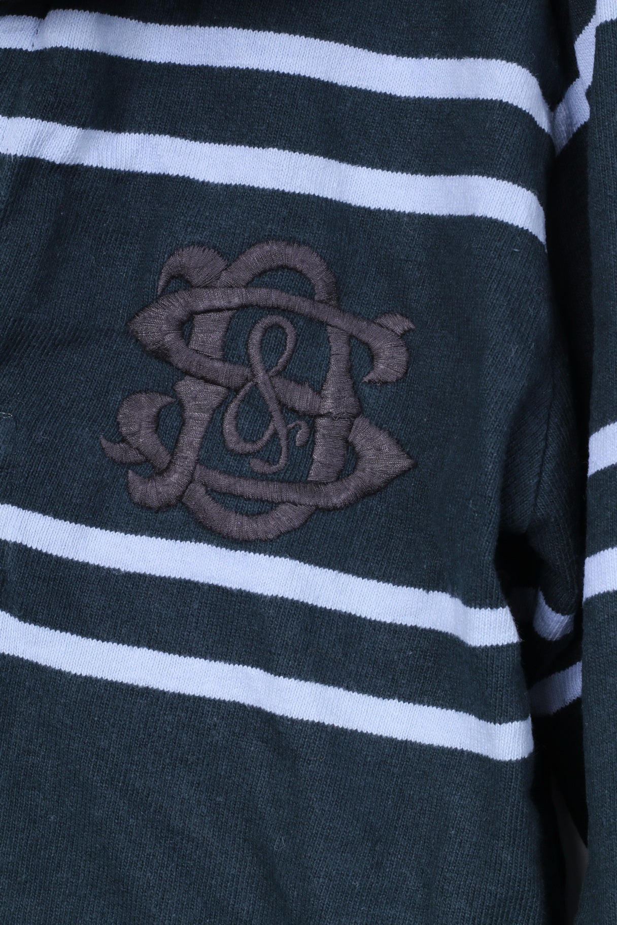 Polo da uomo M Superdry Top in cotone a righe con bottoni vintage verdi 