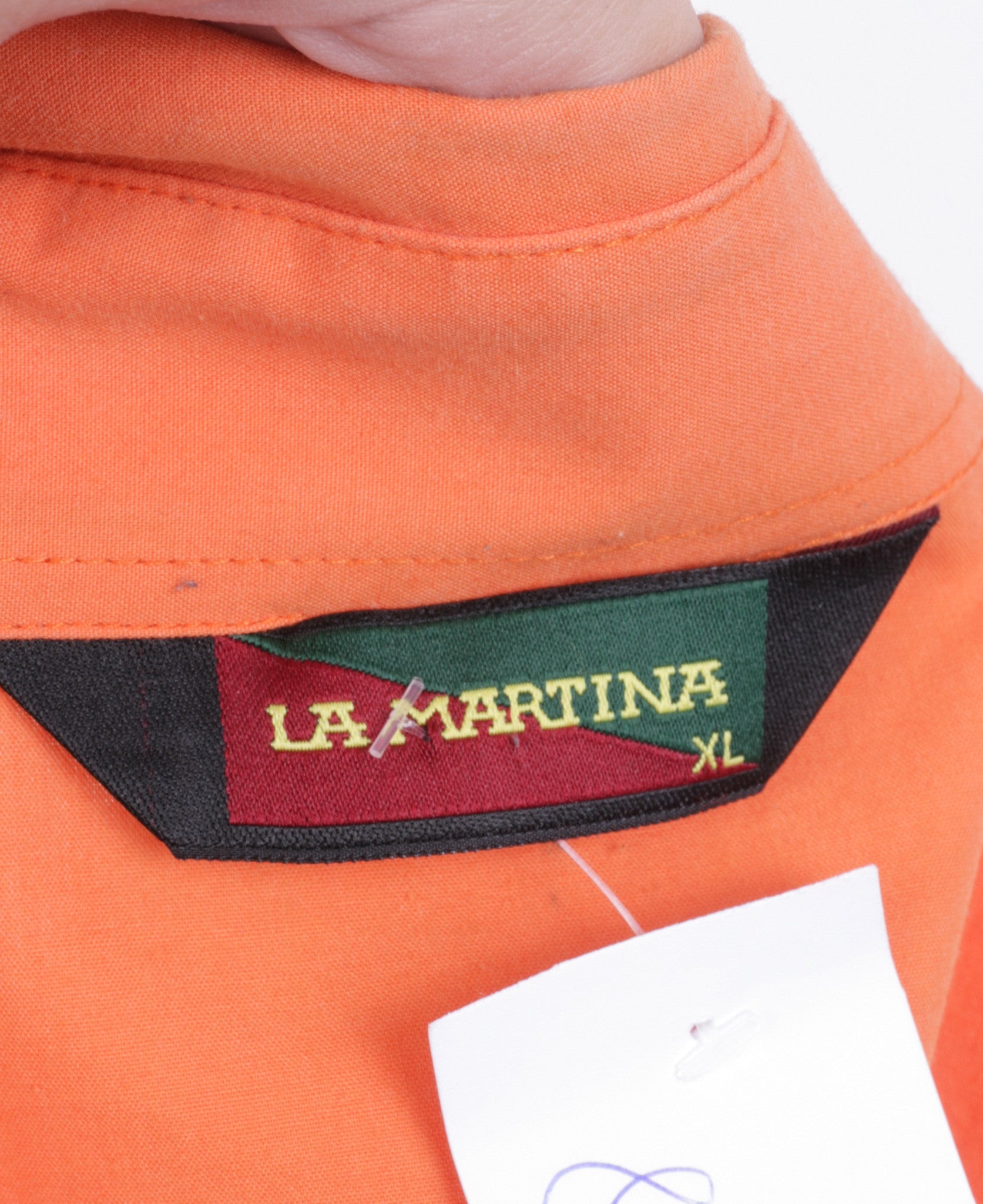 La Martina Mens XL Casual Shirt Long Sleeve Orange Argentino - RetrospectClothes