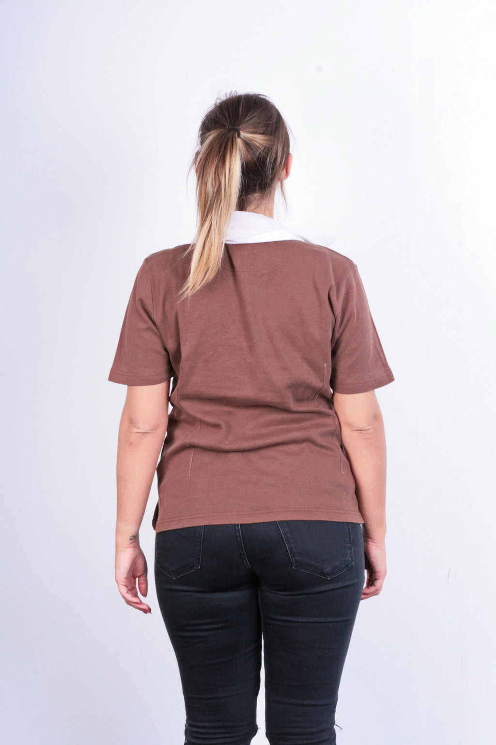 La Martina Womens M Polo Shirt Sport Brown Cotton - RetrospectClothes