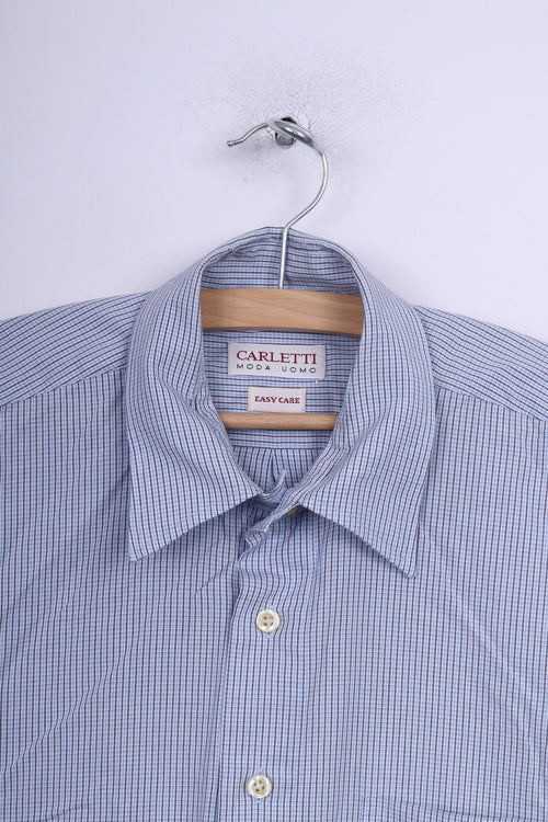 CARLETTI Moda Uomo Uomo 39 Camicia casual a quadri Manica lunga