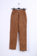 TRAVEL Collection Womens W36 Leather Trousers Camel