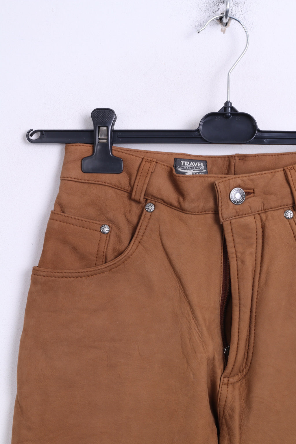 Collection TRAVEL Pantalon en Cuir W36 Femme Camel