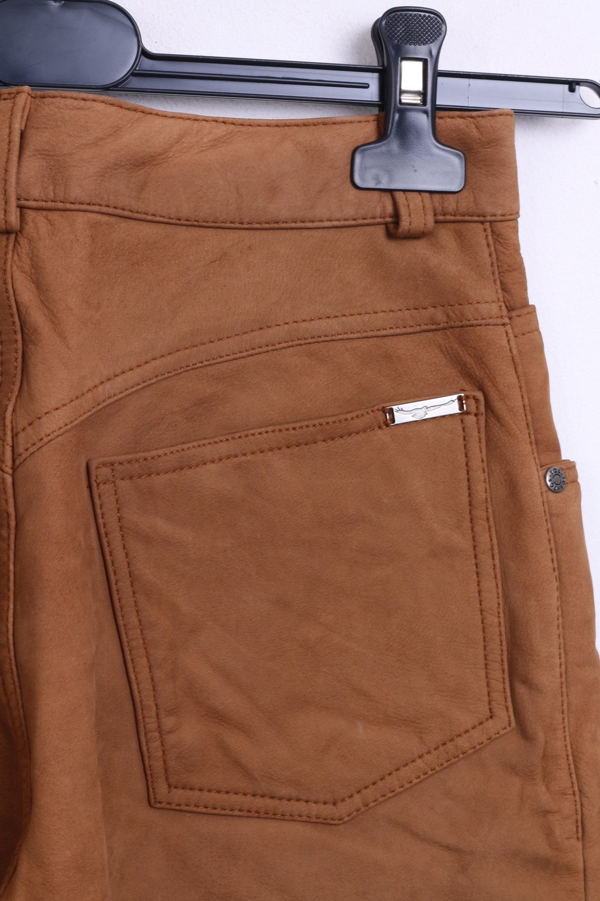 TRAVEL Collection Womens W36 Leather Trousers Camel