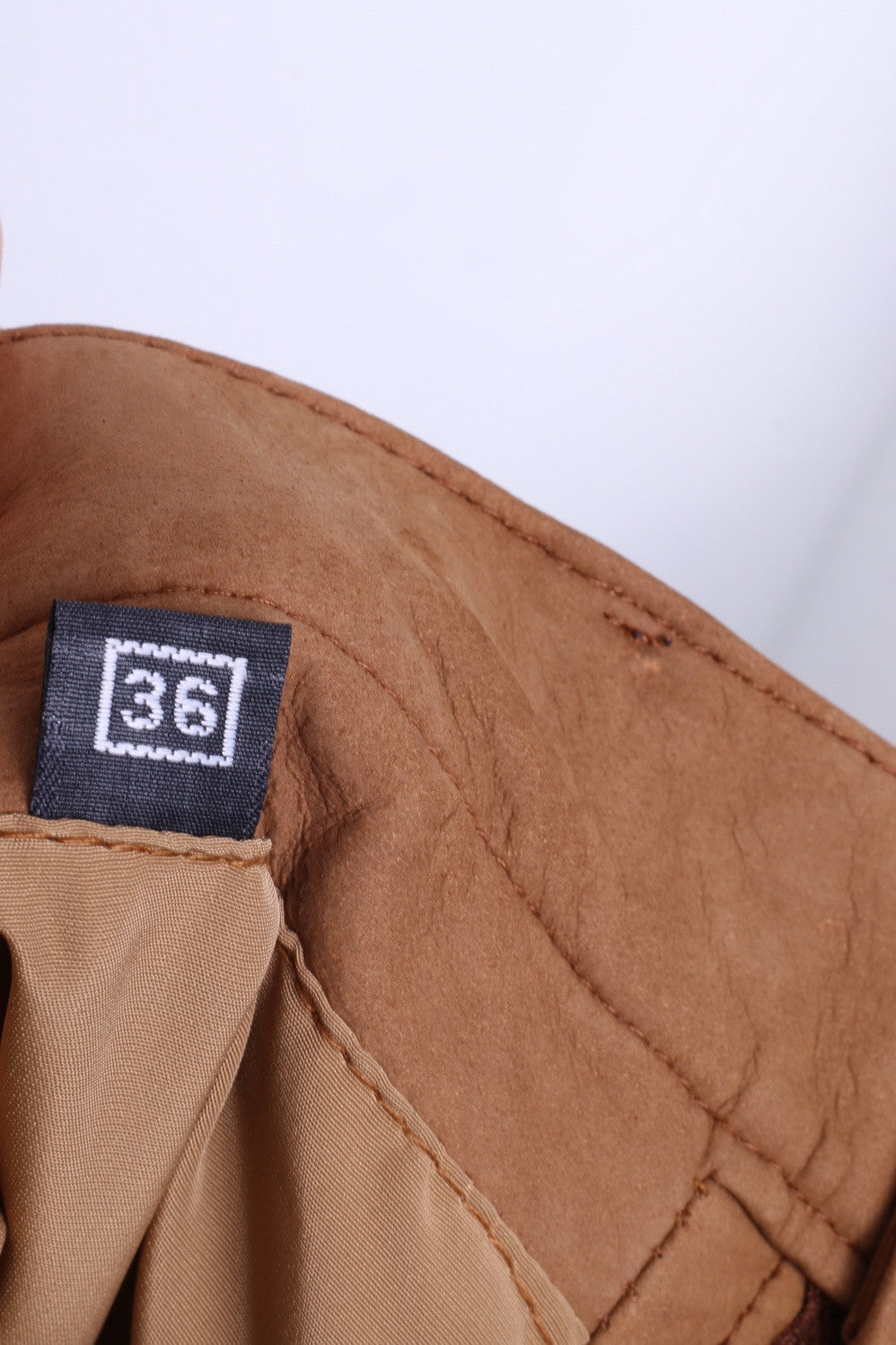 Collection TRAVEL Pantalon en Cuir W36 Femme Camel