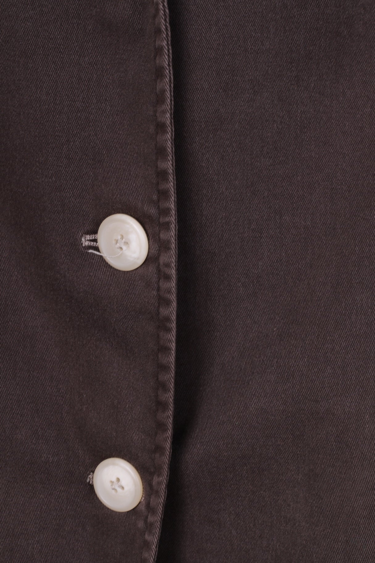 Bensussan Manteau Femme 46 ML Simple Boutonnage Coton Marron Oxford Italie 