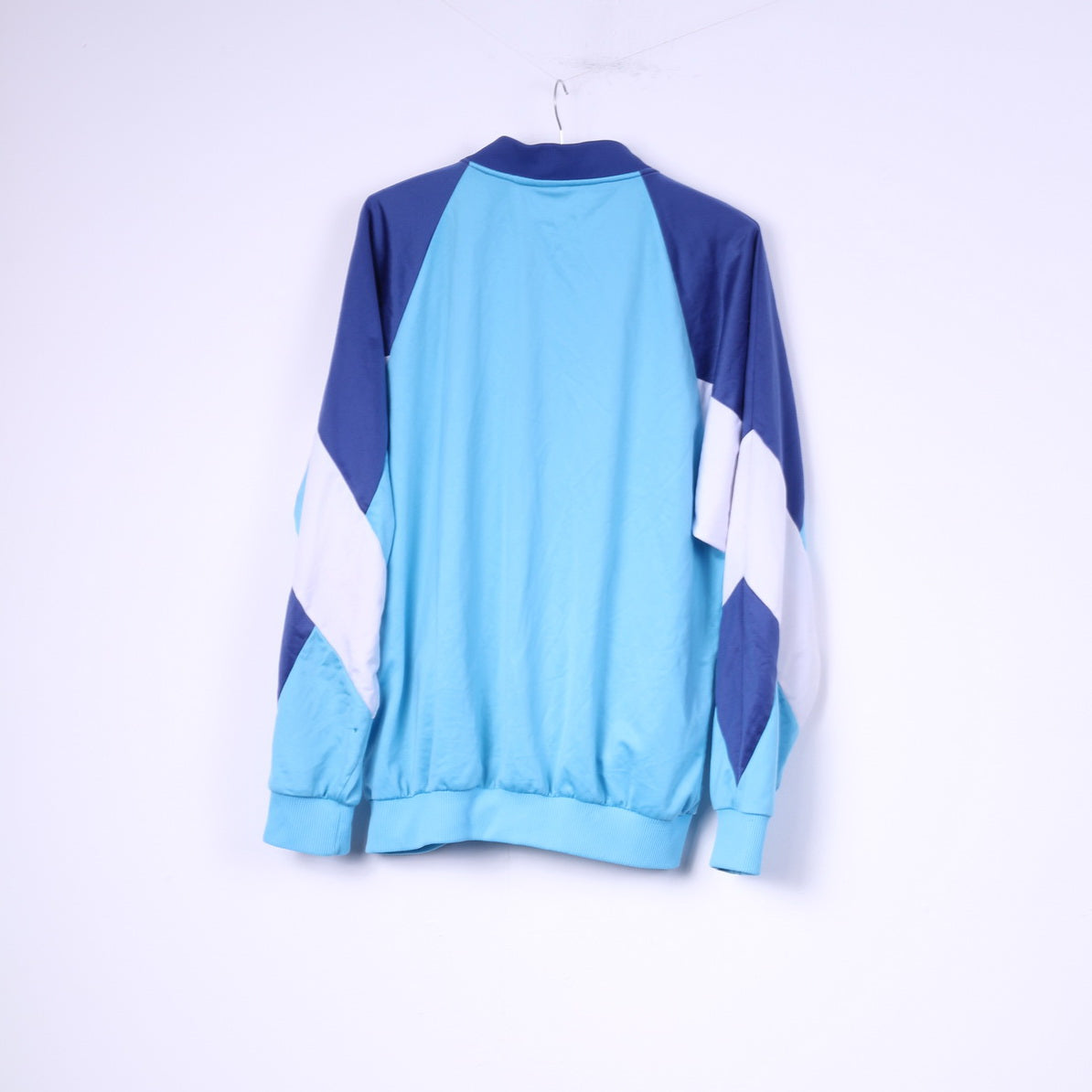 Puma Men 8 2XL Sweatshirt Blue Vintage Full Zipper Shiny Sportswear Top