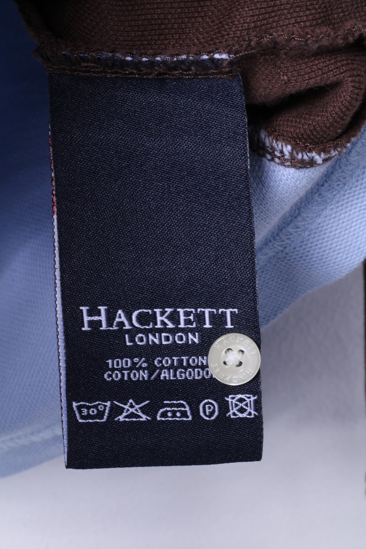 Hackett London Polo à manches longues en coton marron pour garçons de 9 à 10 ans #1
