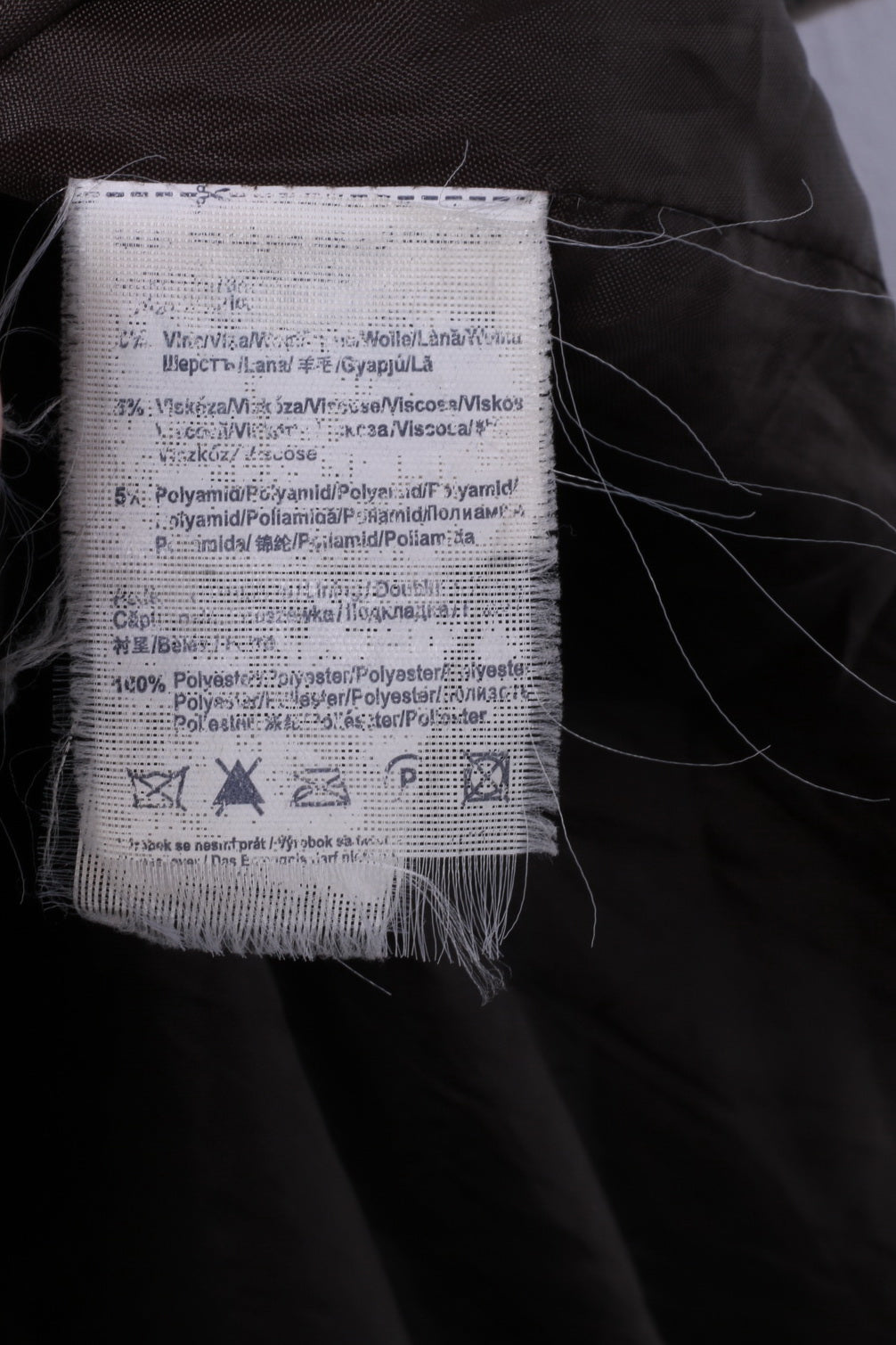 Kenvelo Womens S Coat Brown Check Wool Double Breasted Belted Classic Top