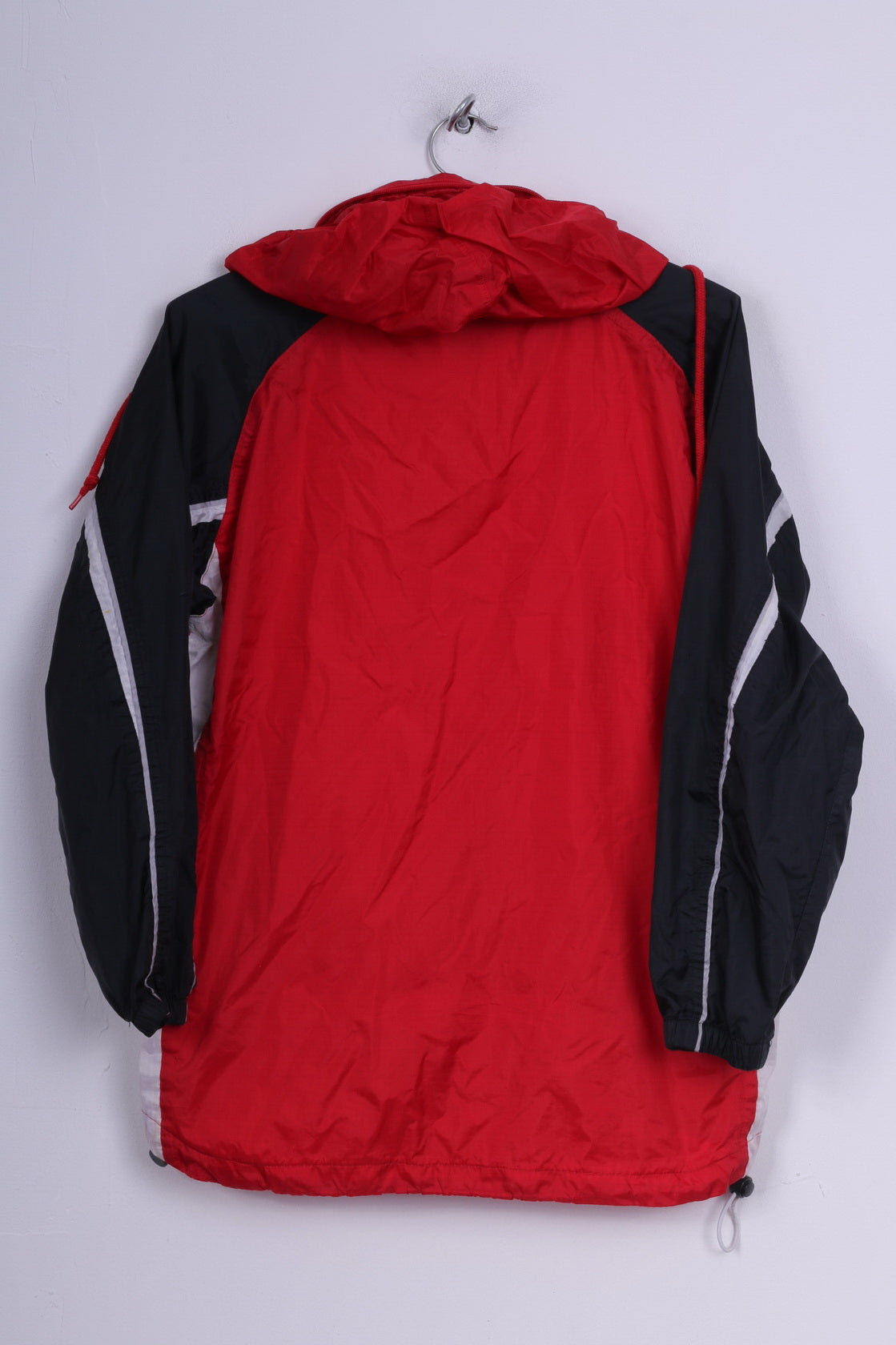 Jako Boys 152 Lightweight Nylon Red Sportswear Full Zipper Waterproof Hidden Hood