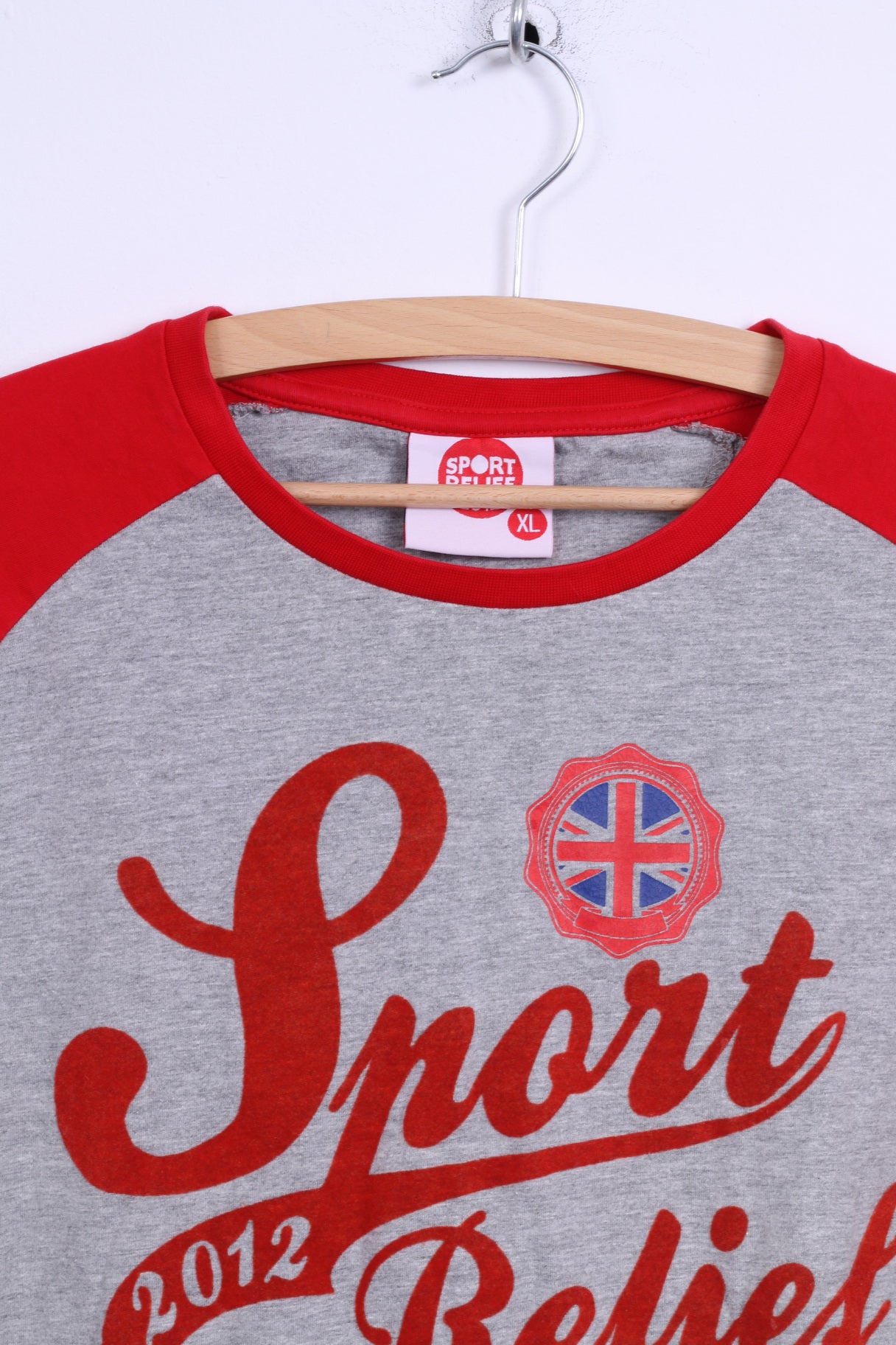 Sport Relief 2012 Mens XL T-Shirt Grey Cotton Crew Neck Graphic