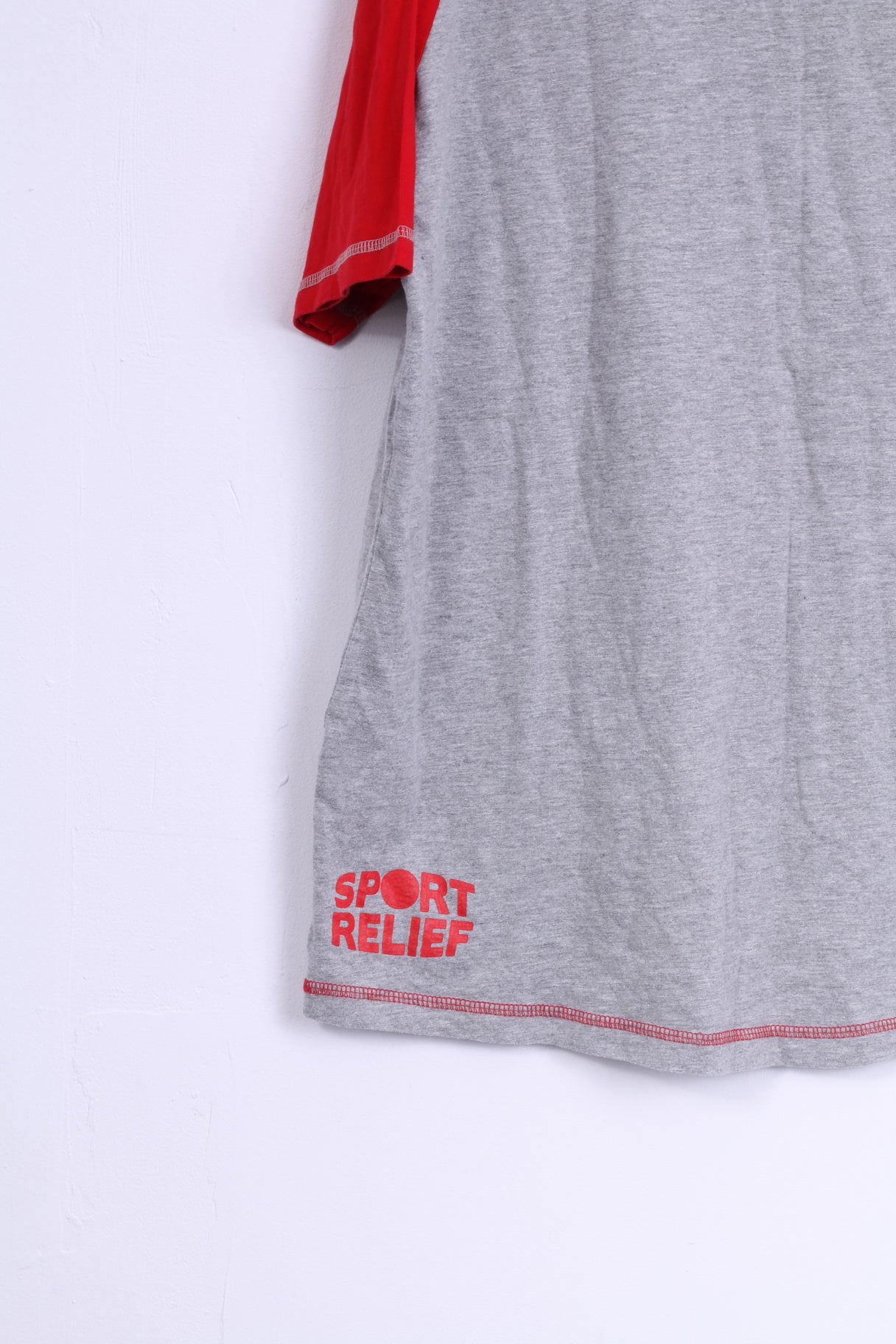 Sport Relief 2012 T-Shirt XL pour hommes, en coton gris, col ras du cou, graphique