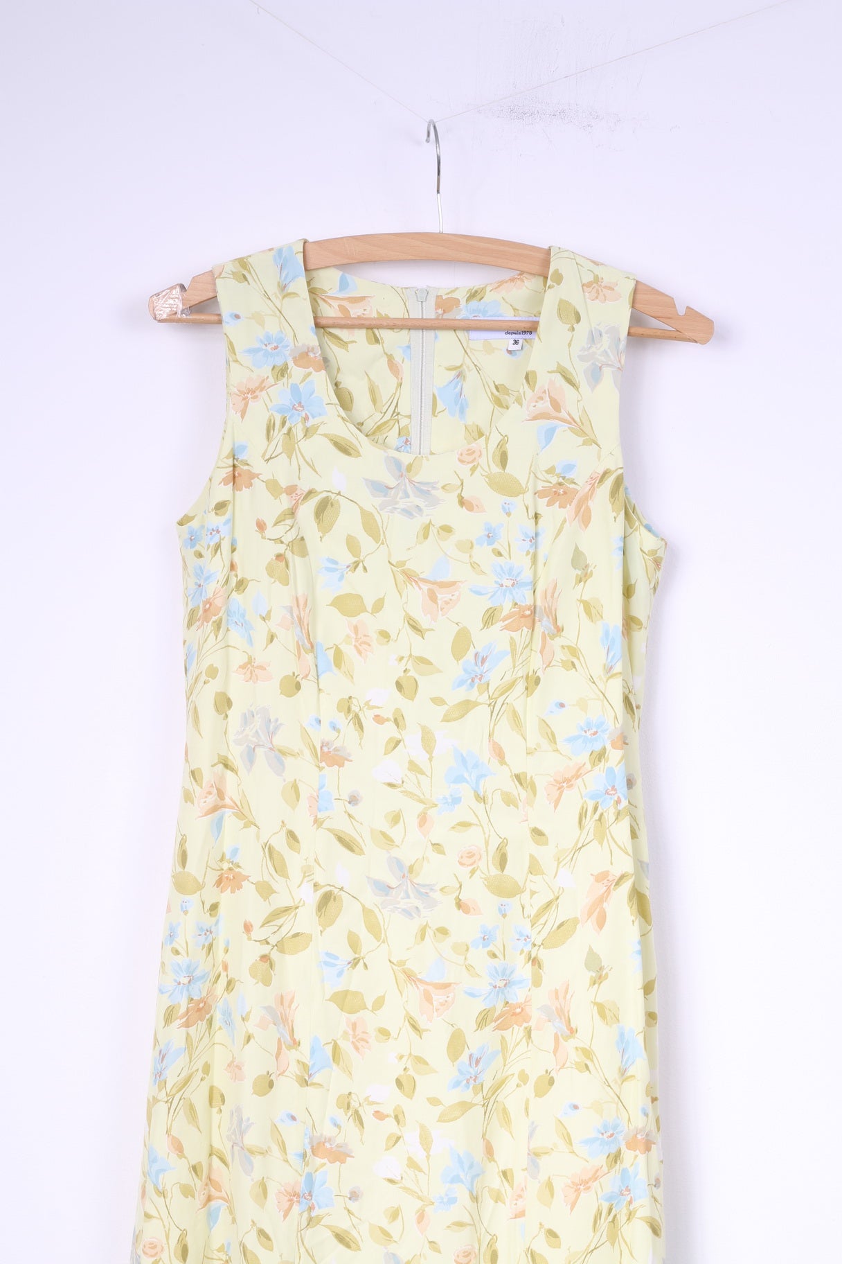 La Rochelle Femmes 10 36 S Mini Robe Fleur Jaune Imprimé Sans Manches 