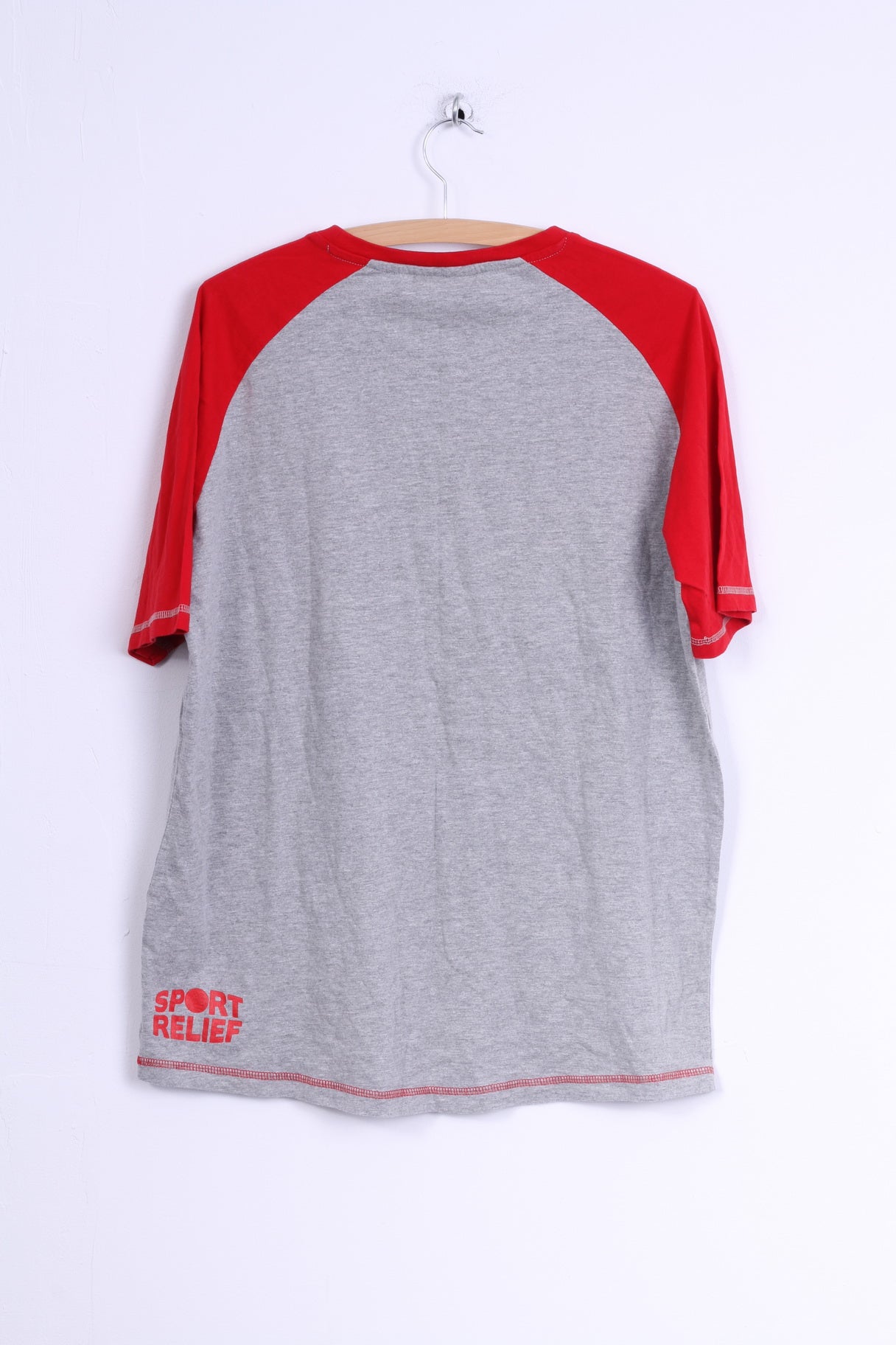 Sport Relief 2012 T-Shirt XL pour hommes, en coton gris, col ras du cou, graphique