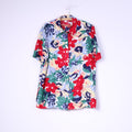 Vintage Women 2XL Casual Shirt Floral Print Vintage Short Sleeve Multi Short Sleeve Top