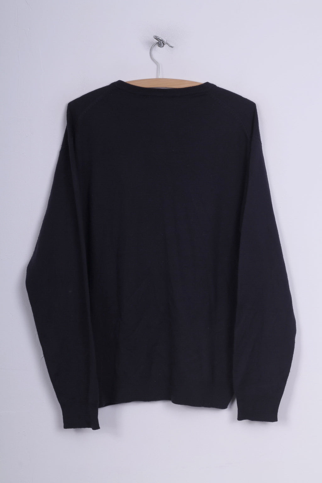 Maglione da uomo James Pringle L, maglione leggero, scollo a V blu scuro 