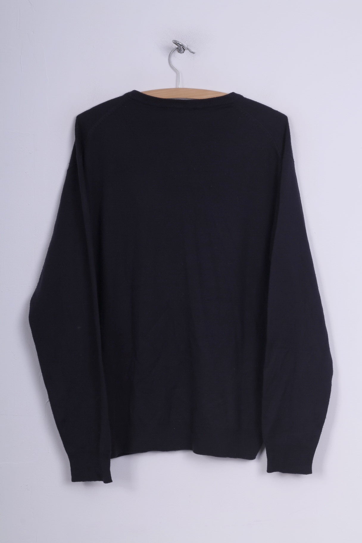 Maglione da uomo James Pringle L, maglione leggero, scollo a V blu scuro 