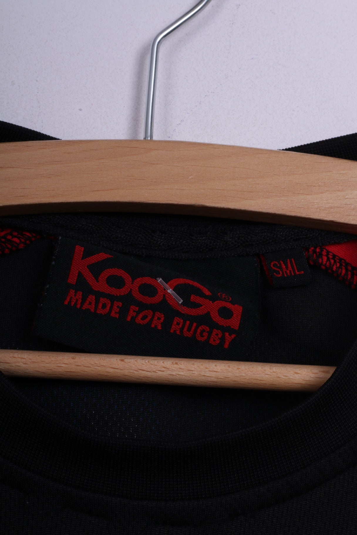 Kooga Wigan Warriors Maillot SML pour homme Noir Sport Manches courtes Rugby JJb 