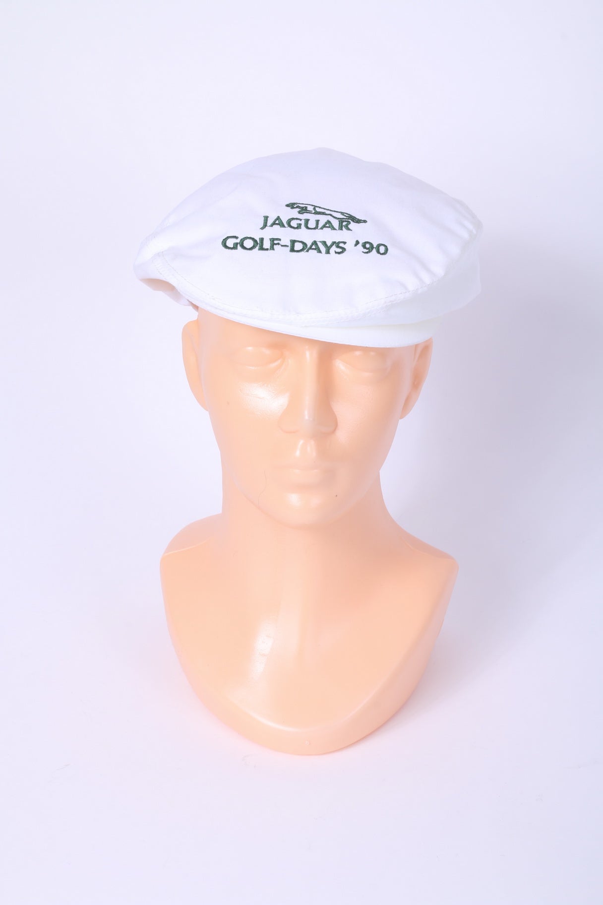 Richards & Thirkell Flat Mens L Cap Jaguar Golf-Days '90 White England Vintage