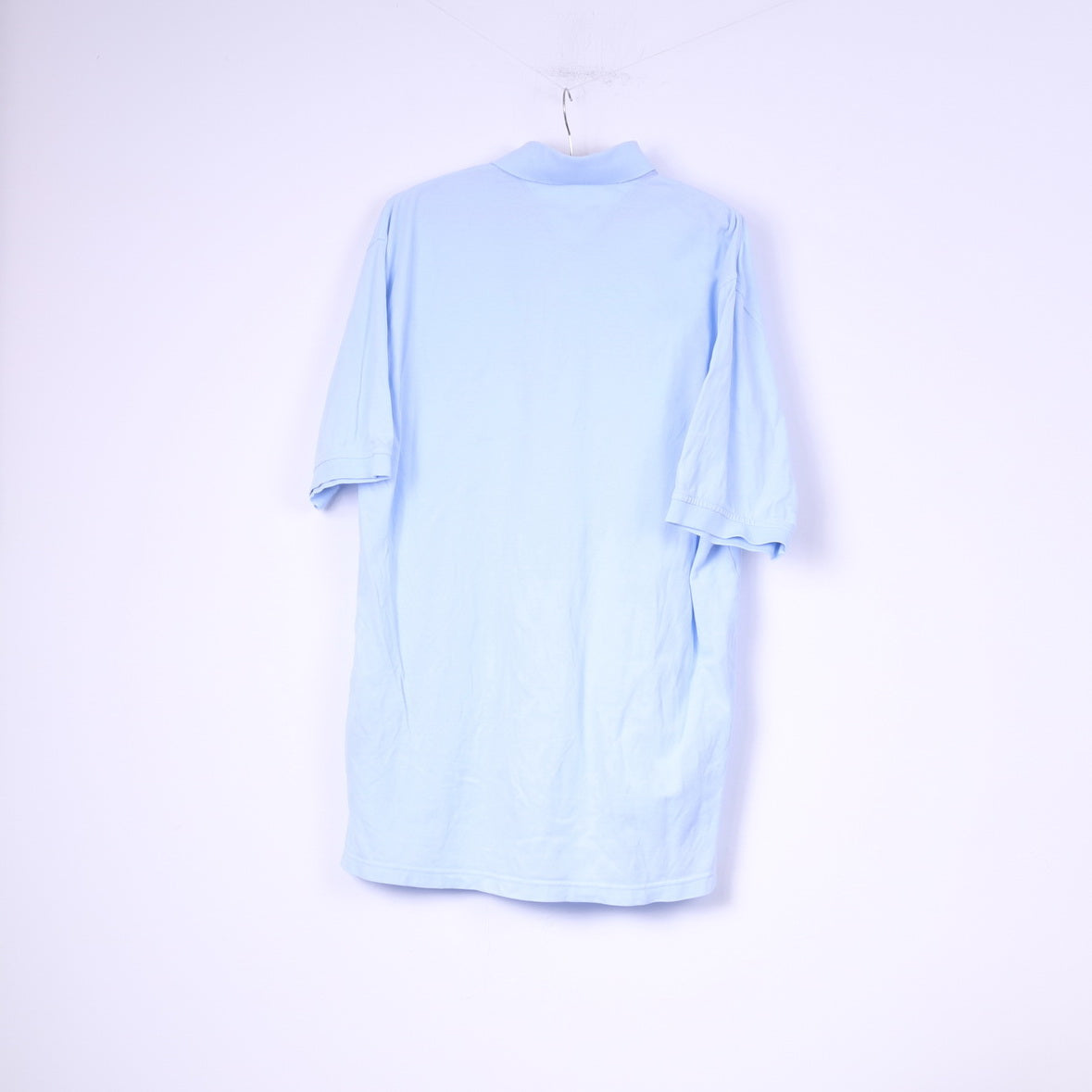 Tommy Hilfiger Polo XL pour homme en coton bleu clair avec boutons détaillés 