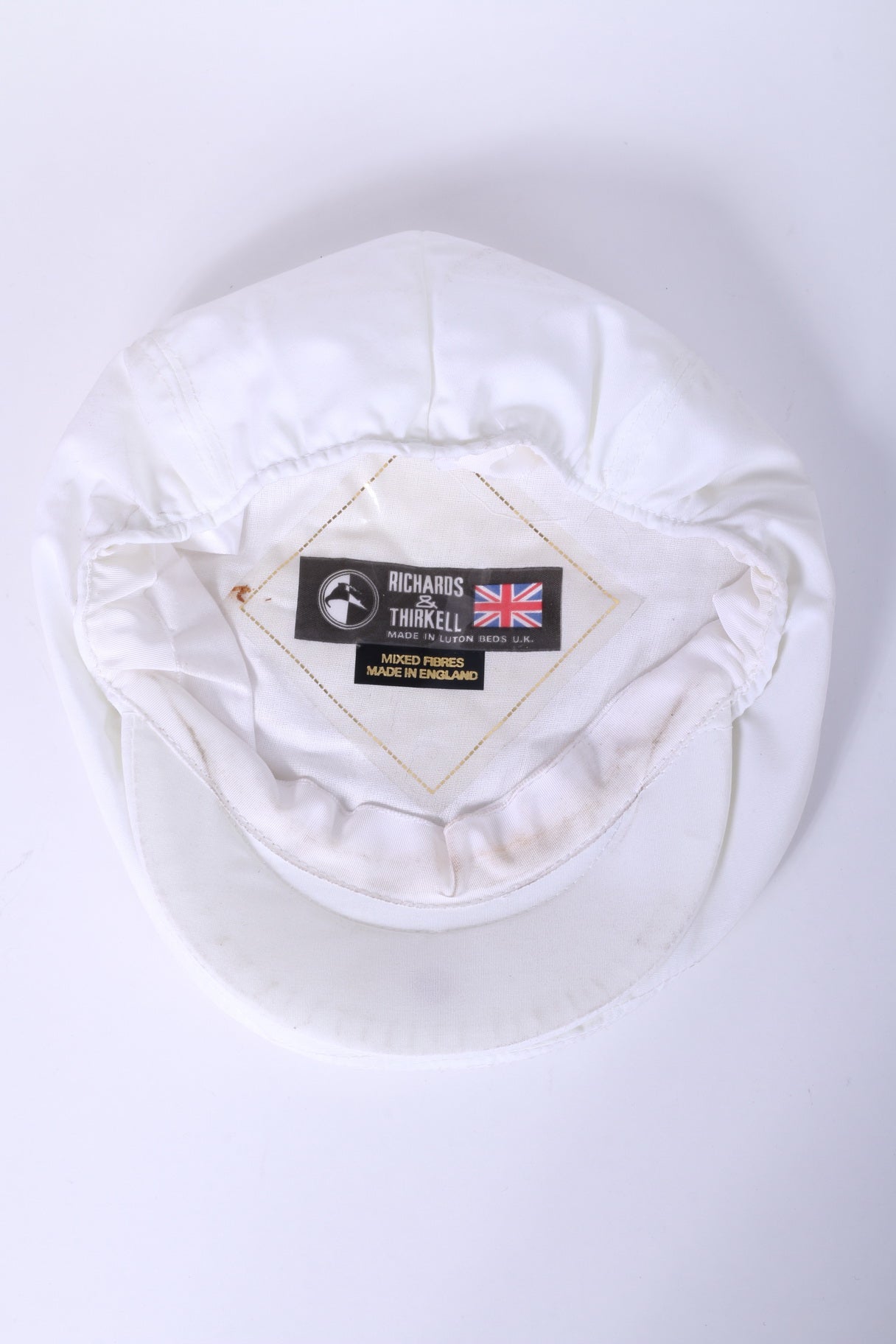 Richards & Thirkell Flat Mens L Cap Jaguar Golf-Days '90 White England Vintage