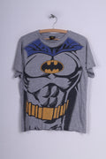 New Look Batman Mens M T-Shirt Graphic Crew Neck TM&Dc Comics S10 Cotton Grey