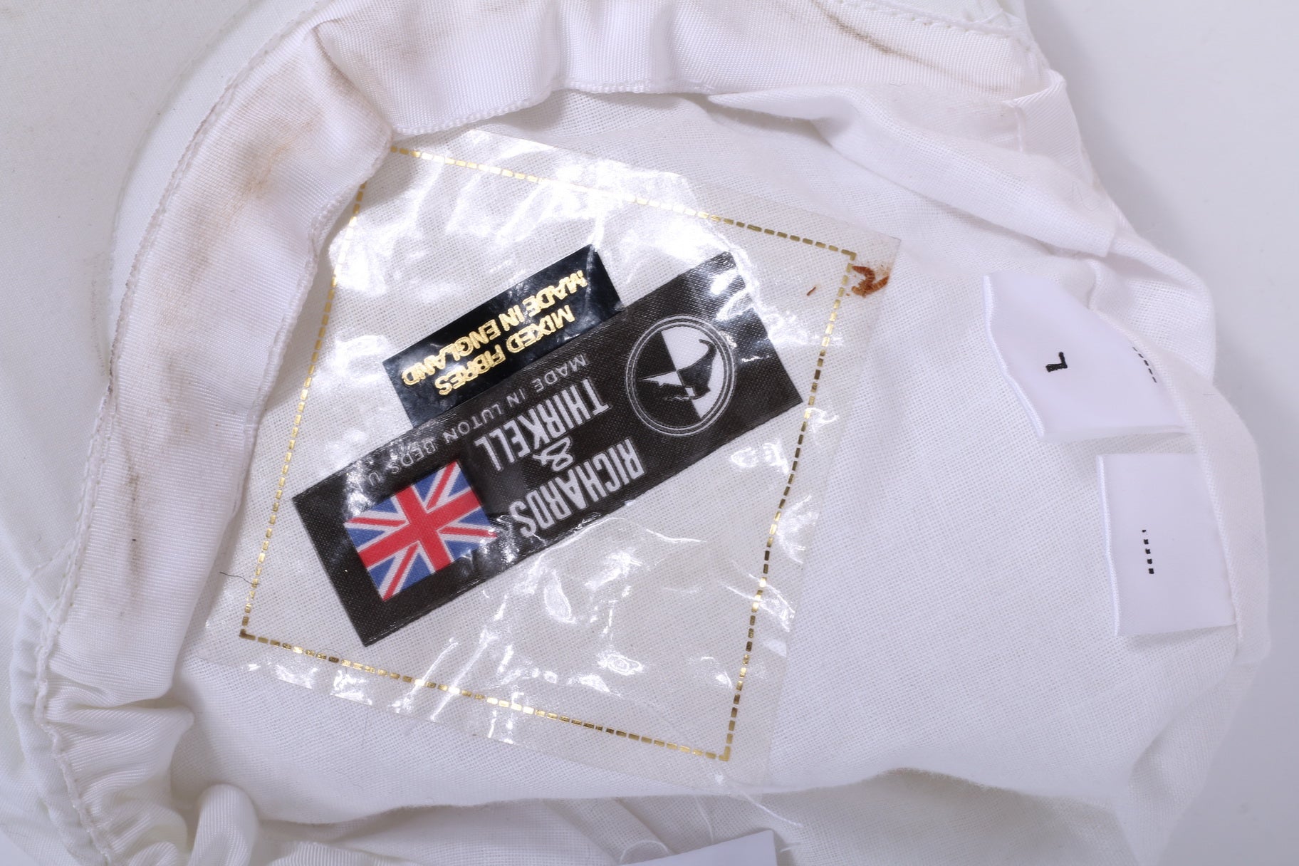 Richards & Thirkell Flat Mens L Cap Jaguar Golf-Days '90 White England Vintage