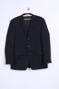 JACK REID Bhs Veste Blazer 42 Homme Simple Boutonnage Noir Regular