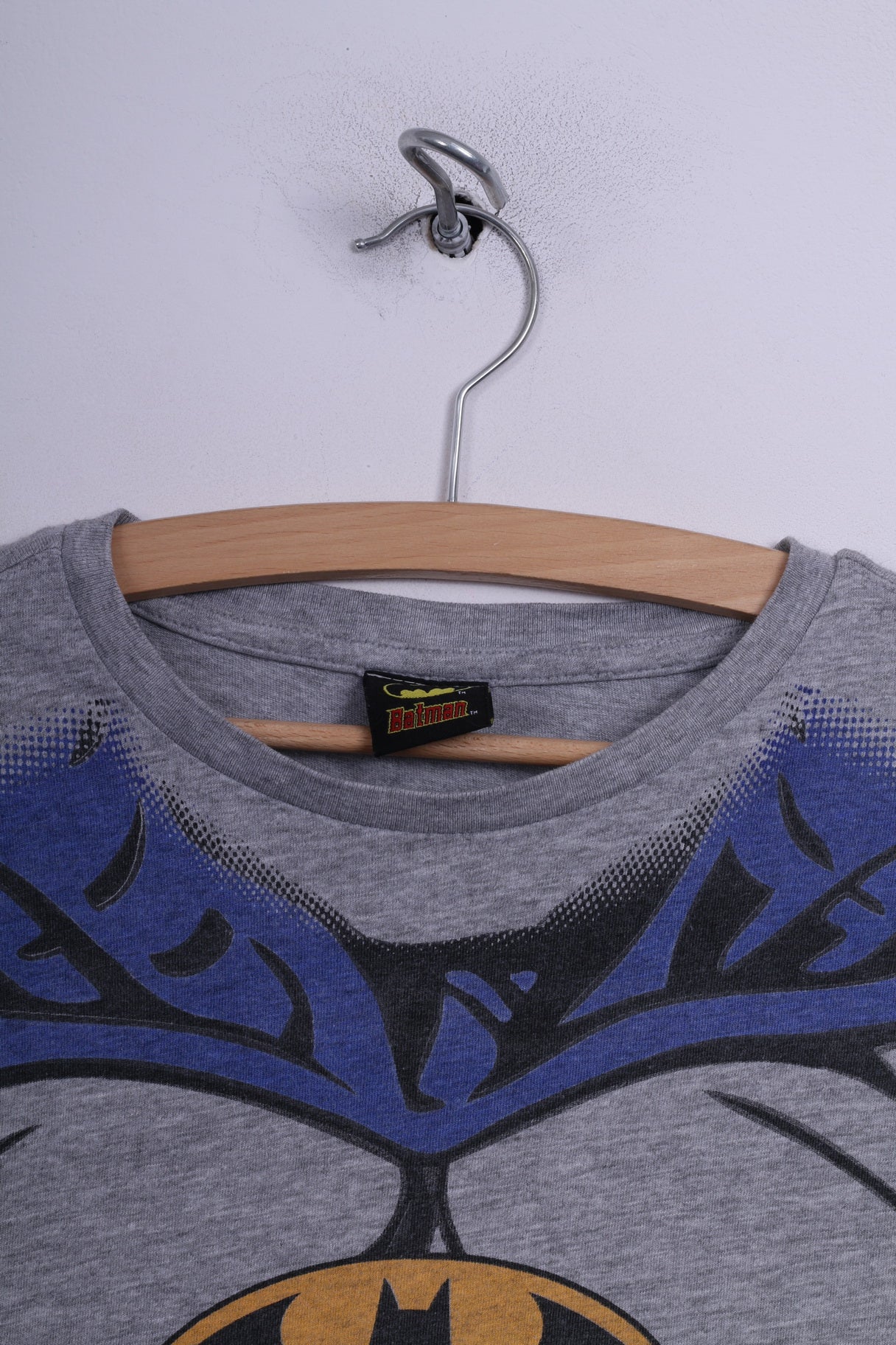 New Look Batman Mens M T-shirt girocollo grafica TM&amp;Dc Comics S10 cotone grigio 