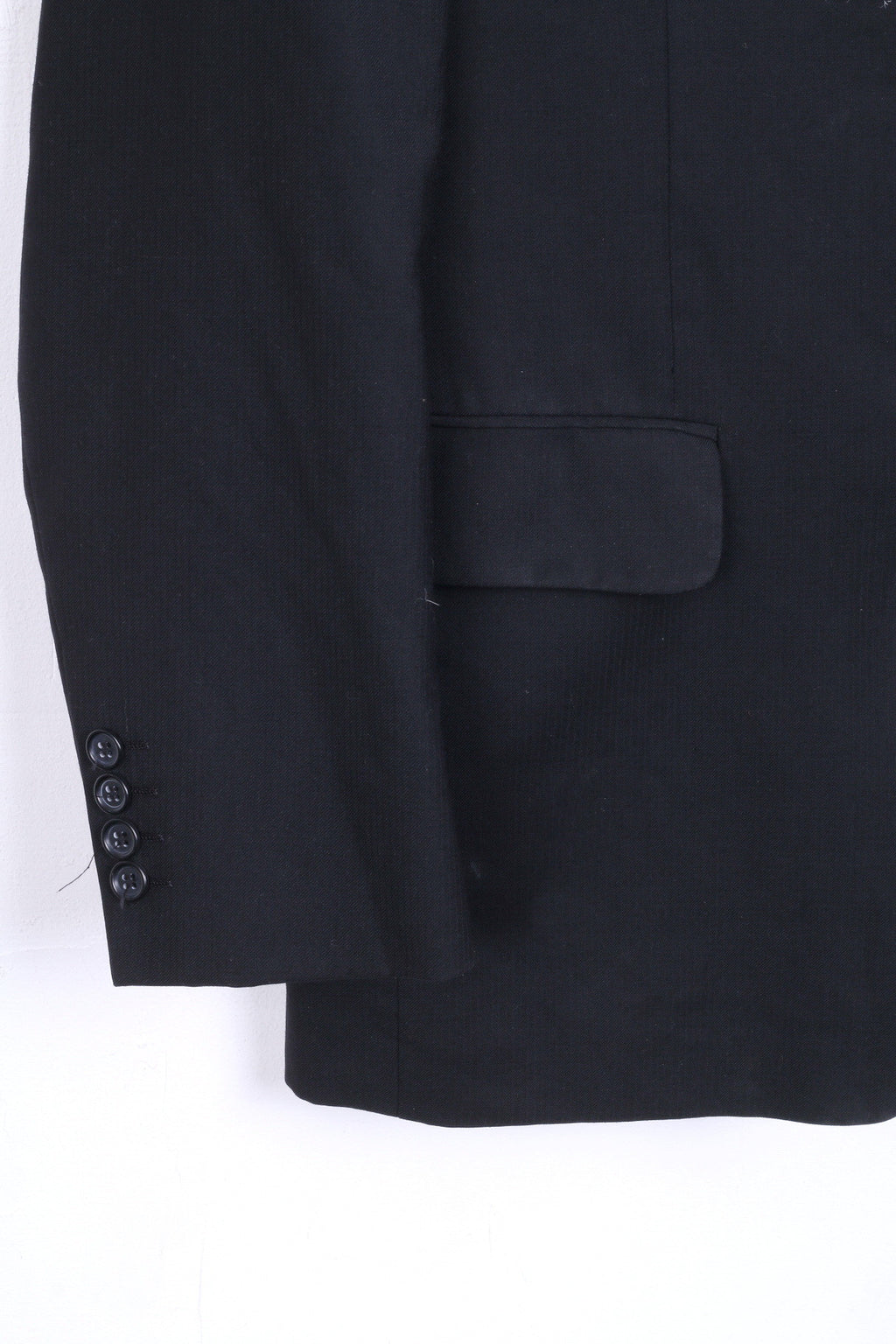 JACK REID Bhs Mens 42 Blazer Jacket Single Breasted Black Regular