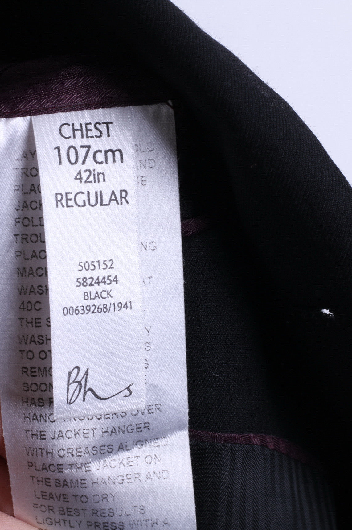 JACK REID Bhs Mens 42 Blazer Jacket Single Breasted Black Regular