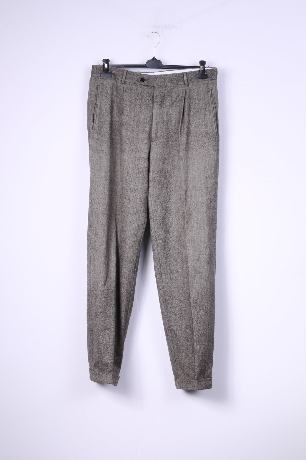 Hugo Boss Hommes 102 40 Costume Vintage Marron Laine à Chevrons Einstein/Sigma