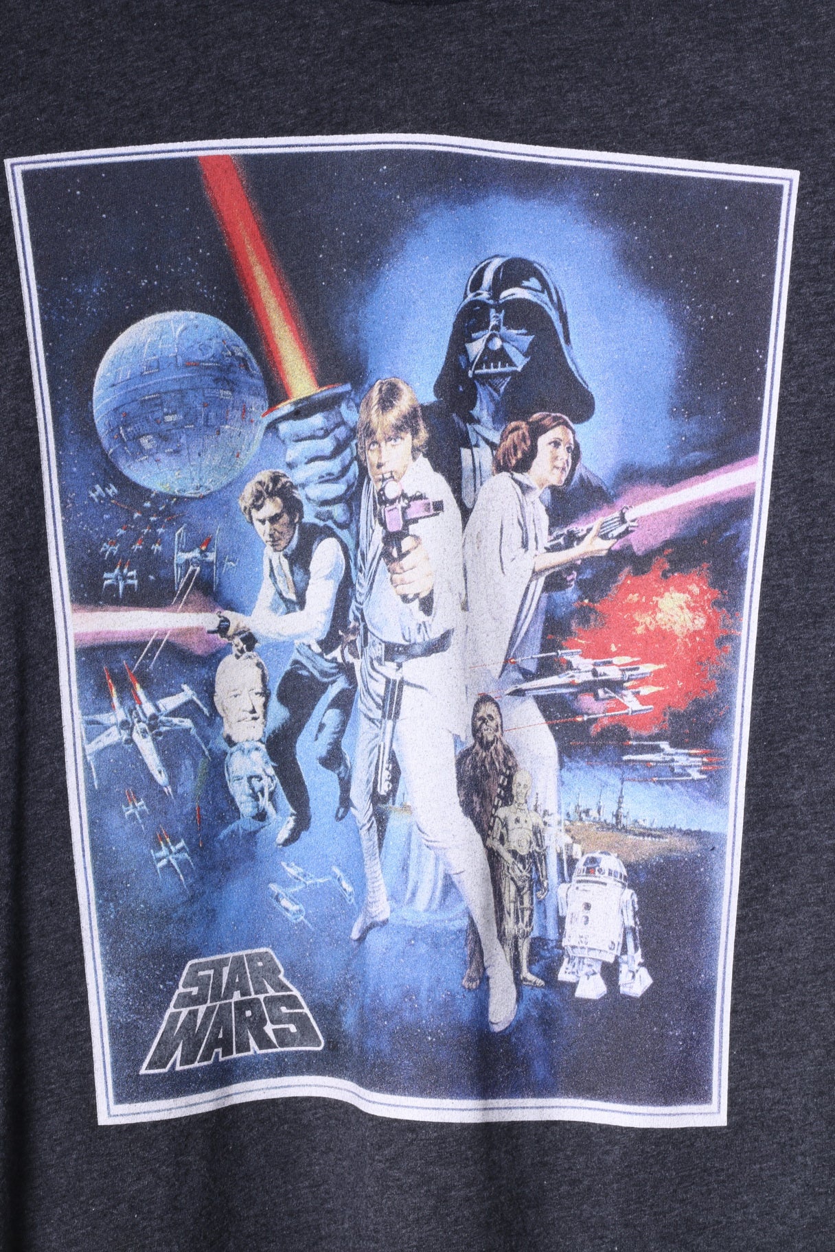 Star Wars Mens XS T-Shirt Grey Slim Fit Graphic Movie Top