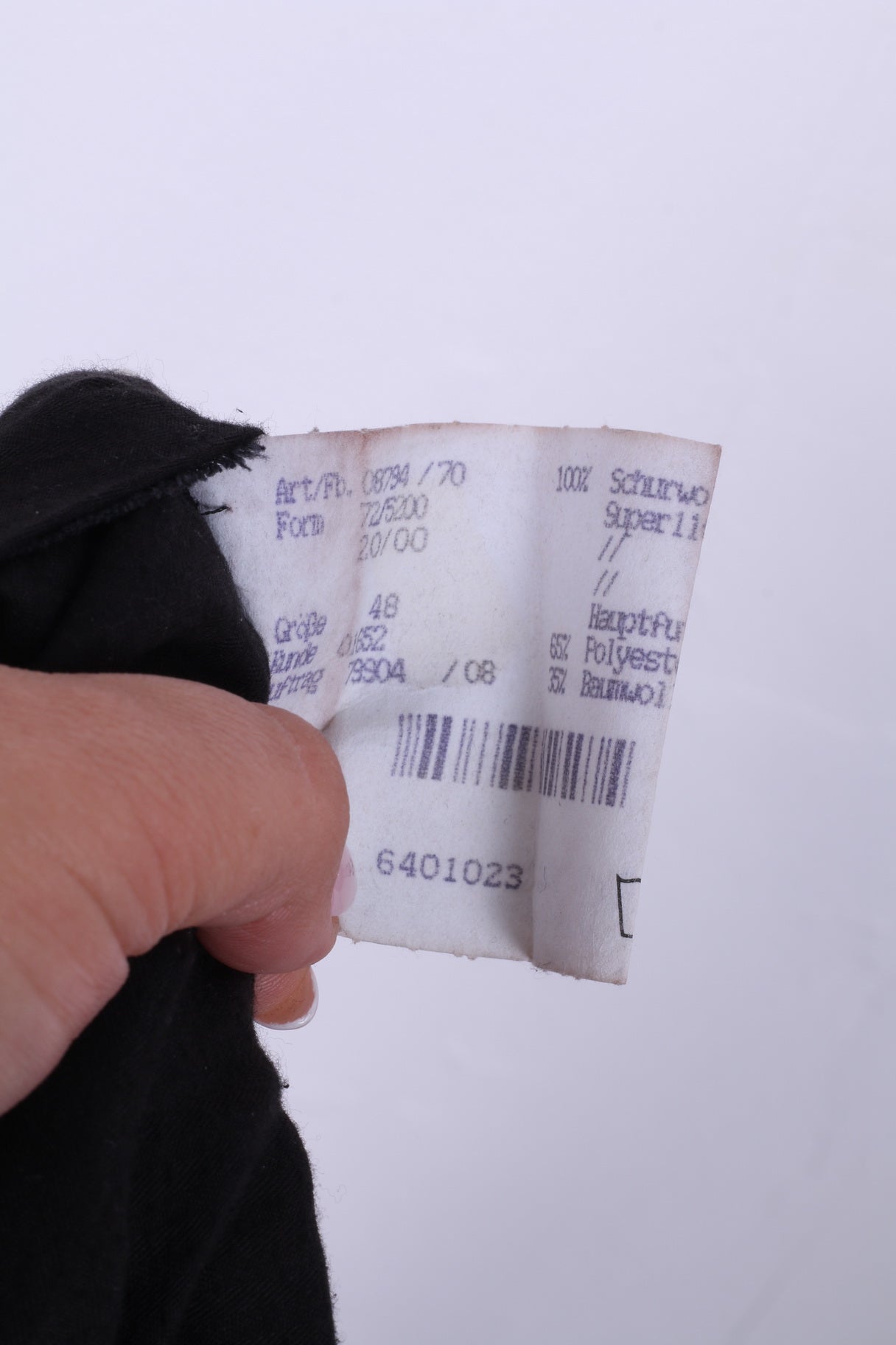 Schirling Men 48 38 Suit Black 100% Wool Vintage Blazer Trousers Striped