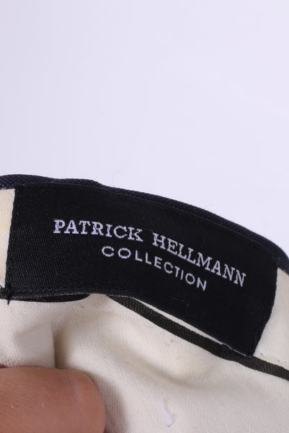 Collezione Patrick Hellmann Uomo 110 42 Abito Blazer a righe blu scuro Pantaloni Giacca monopetto in lana 