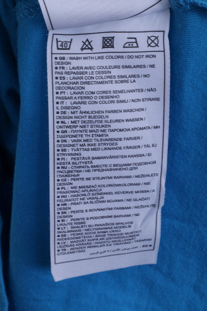NIKE Donna M 10/12 Felpa con cappuccio Blu Cotone Abbigliamento sportivo