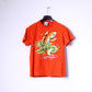 Ed Hardy Boys M 14 Age T-Shirt Orange Cotton Fish Graphic Top