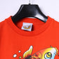 Ed Hardy Boys M 14 Age T-Shirt Orange Cotton Fish Graphic Top