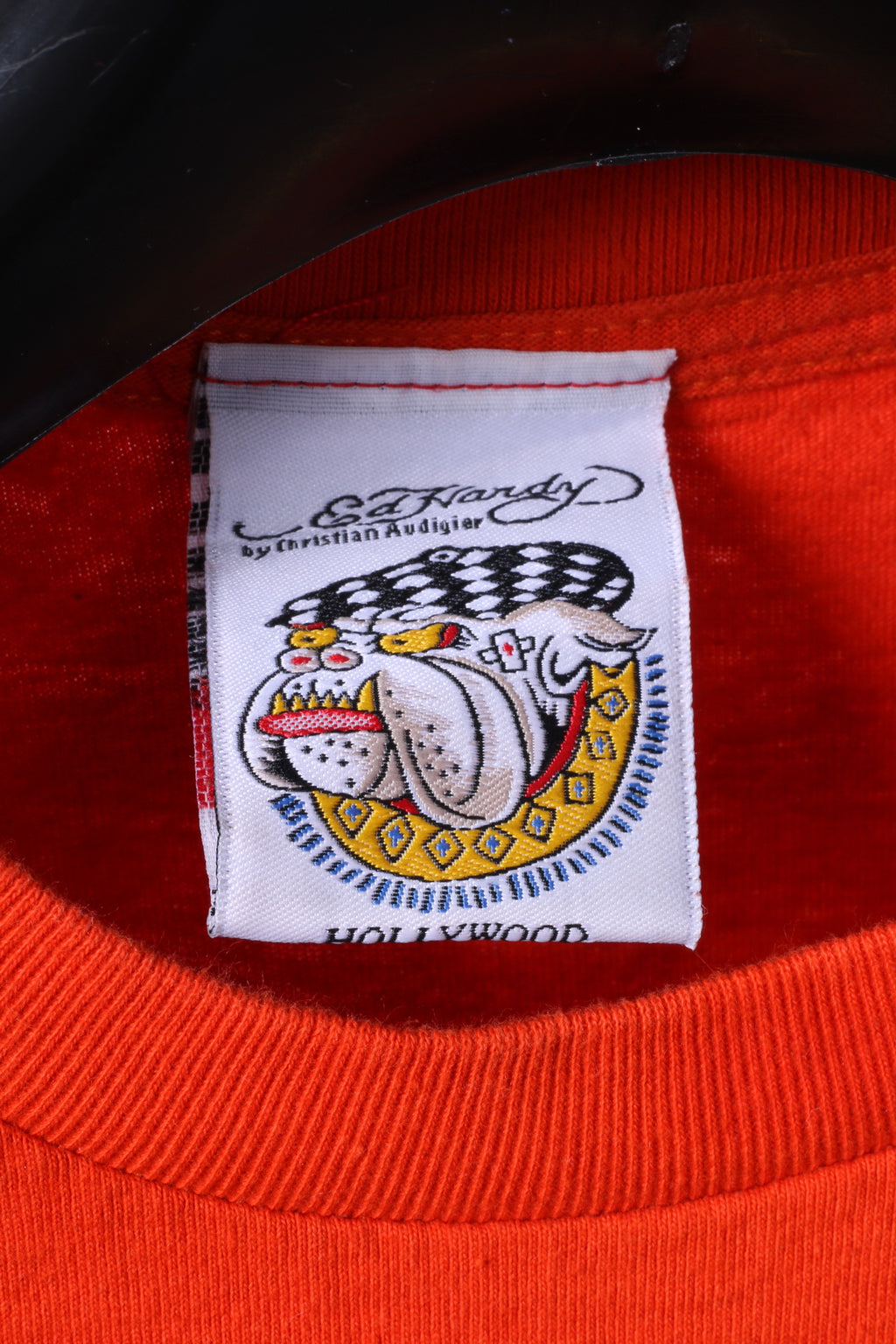 Ed Hardy Boys M 14 Age T-Shirt Orange Cotton Fish Graphic Top