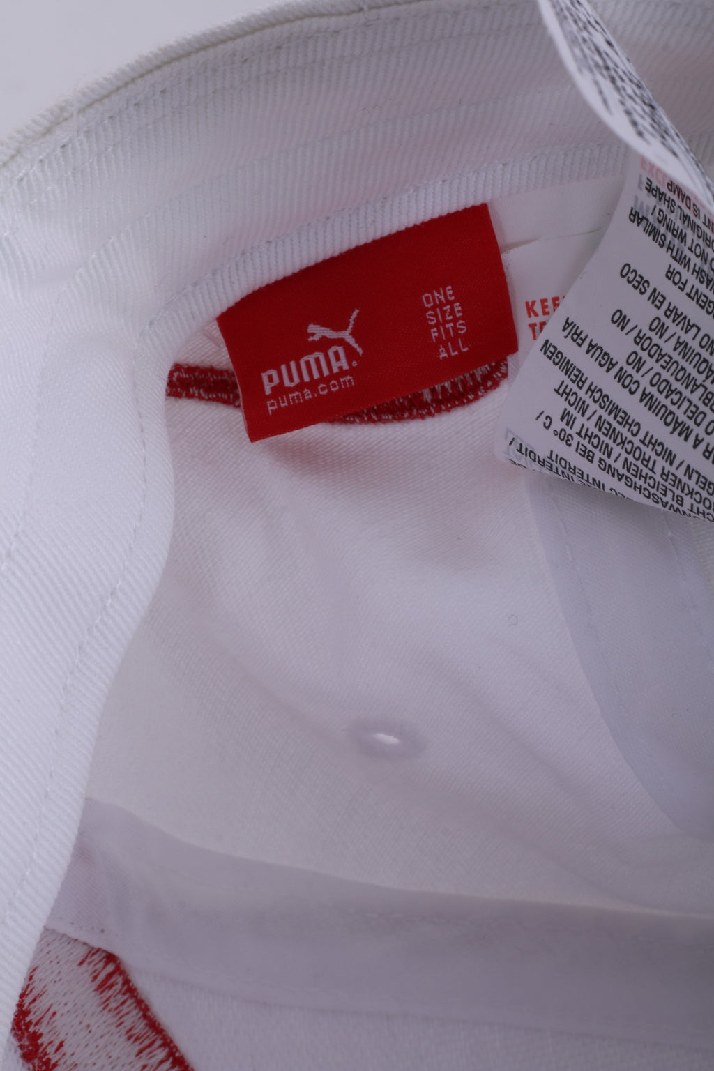 Puma England Rugby League Mens One Size Cap White Cotton Adjustable Fit