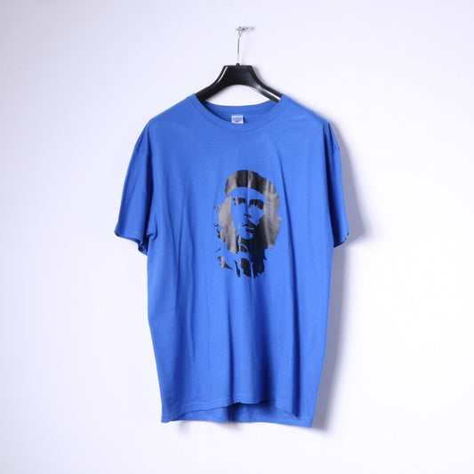 T-shirt Gildan da uomo XL Top girocollo con grafica classica in cotone blu