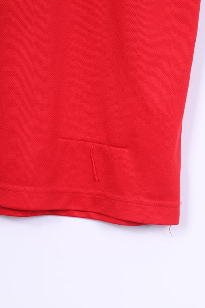 Ellesse Mens M T-Shirt Red Cotton Graphic Crew Neck Logo