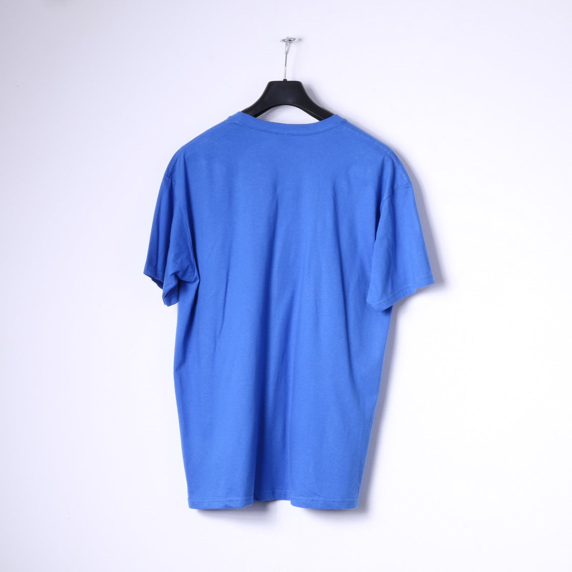 Gildan Mens XL T-Shirt Blue Cotton Classic Graphic Tee Crew Neck Top