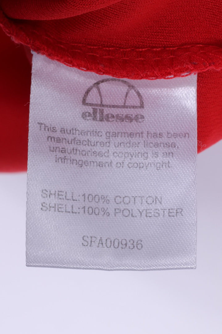 T-shirt Ellesse da uomo M con logo grafico girocollo in cotone rosso