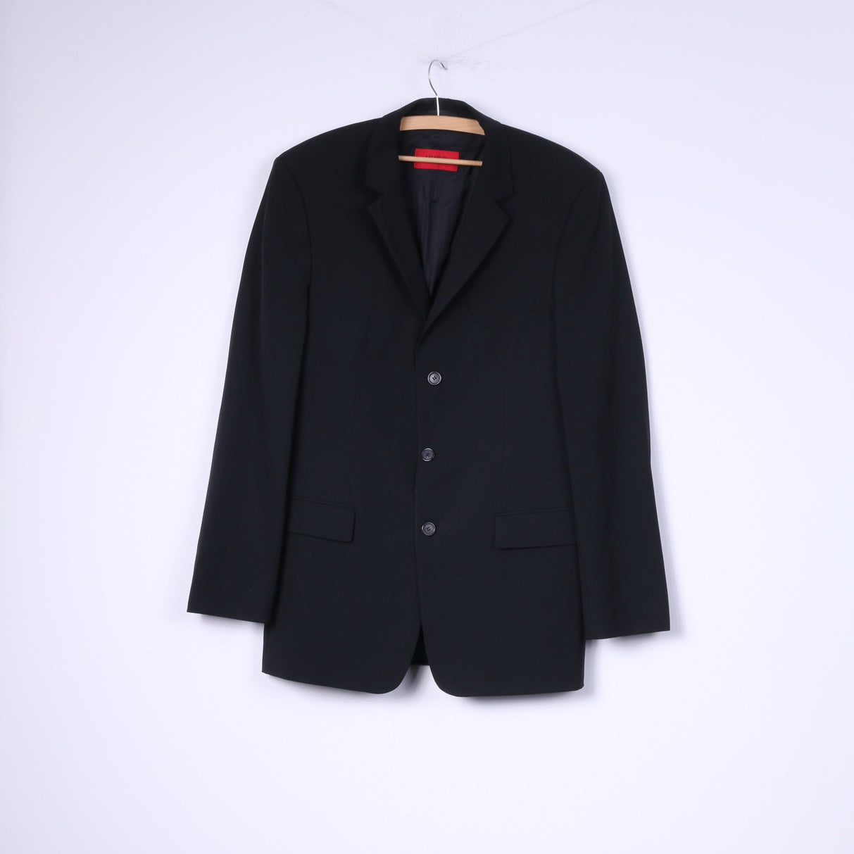 Hugo Boss Men 98 40 Blazer Navy Vintage Wool Single Breasted Navy Albo Hago Jacket