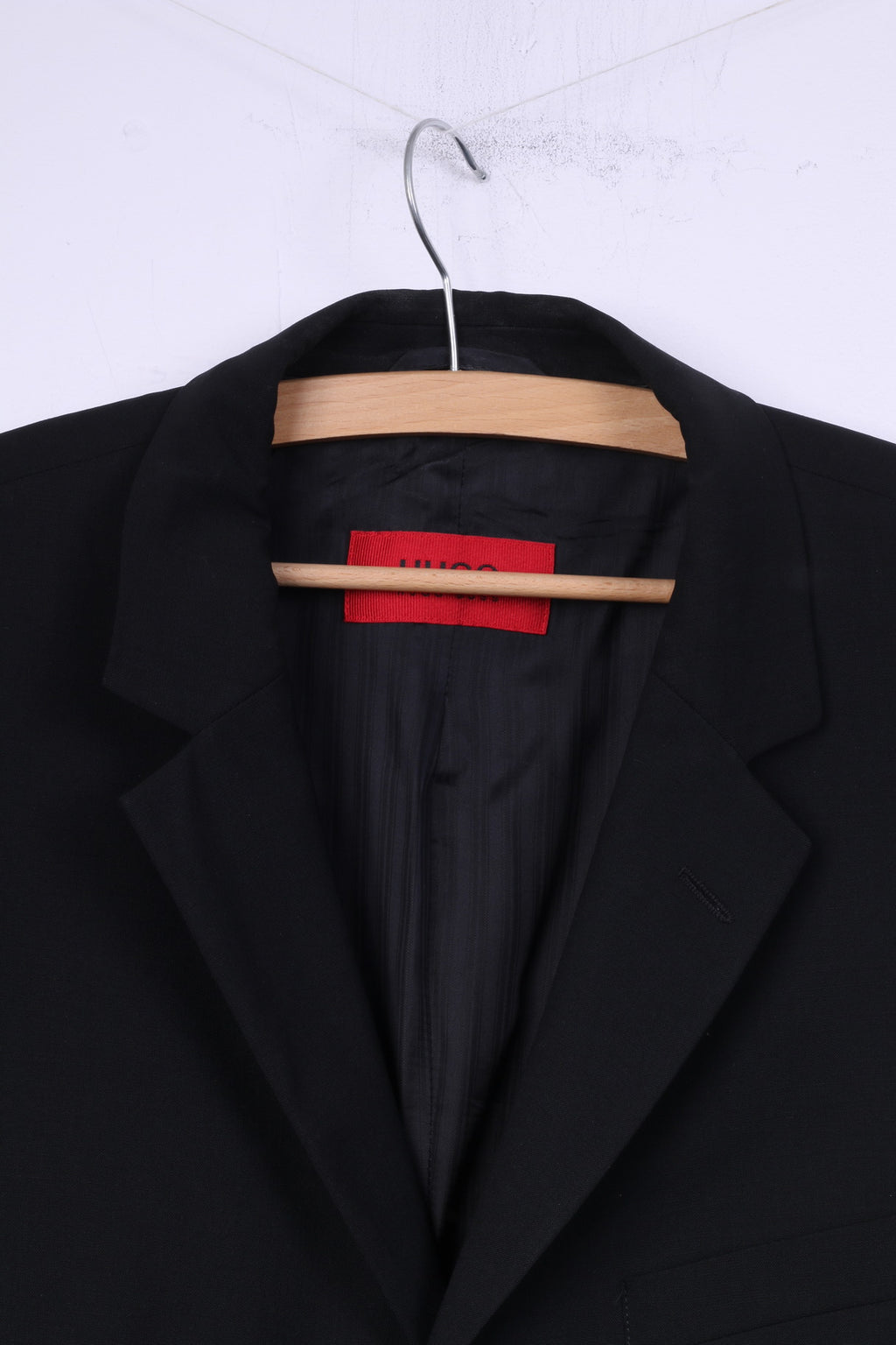 Hugo Boss Men 98 40 Blazer Navy Vintage Wool Single Breasted Navy Albo Hago Jacket