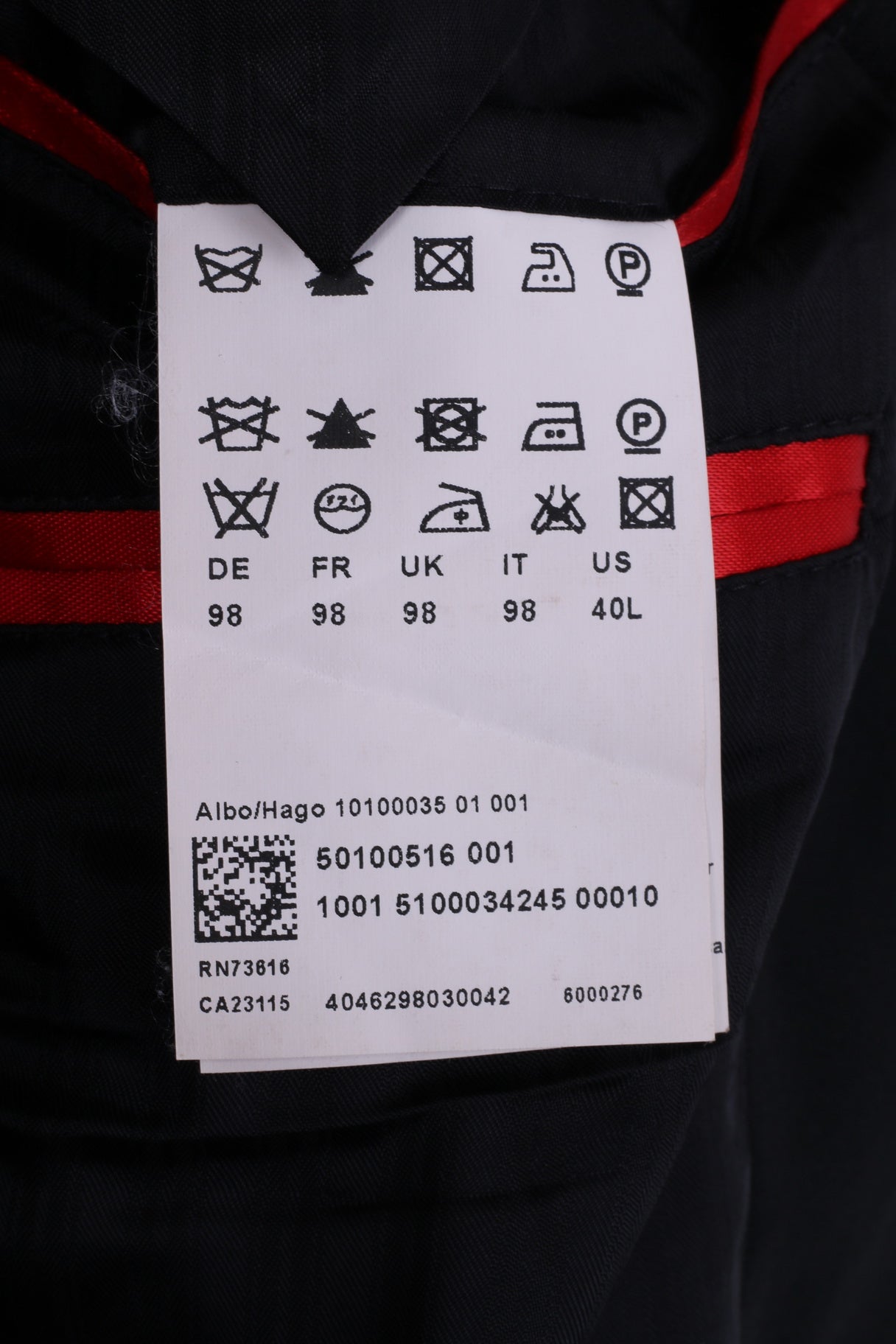 Hugo Boss Men 98 40 Blazer Navy Vintage Wool Single Breasted Navy Albo Hago Jacket