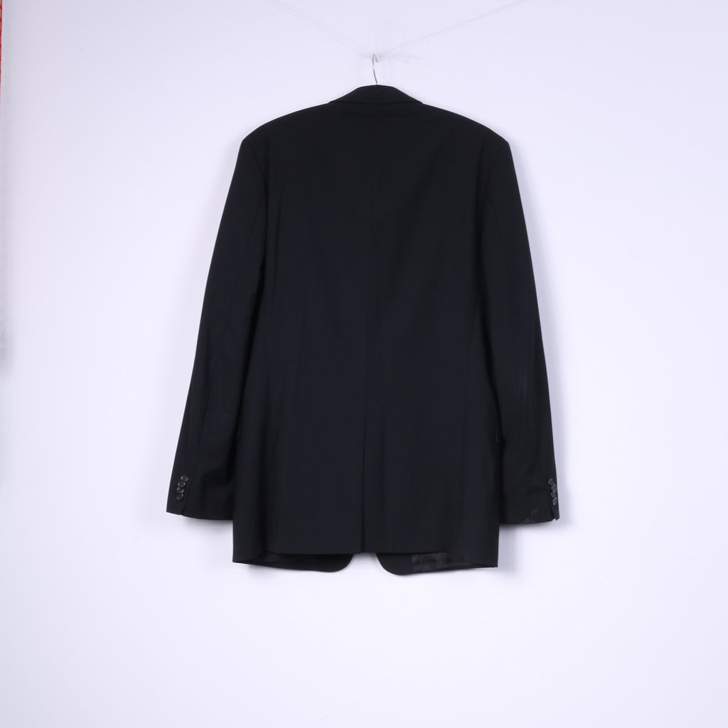 Hugo Boss Men 98 40 Blazer Navy Vintage Wool Single Breasted Navy Albo Hago Jacket