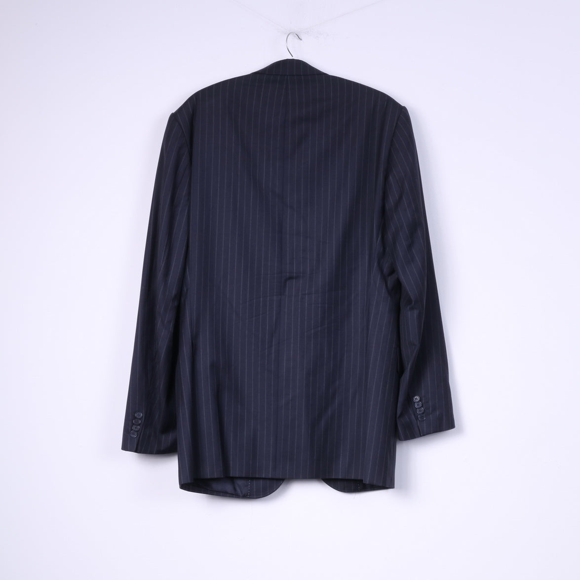 Patrick Hellmann Collection Men 110 42 Suit Navy Striped Blazer Trousers Single Breasted Wool Jacket