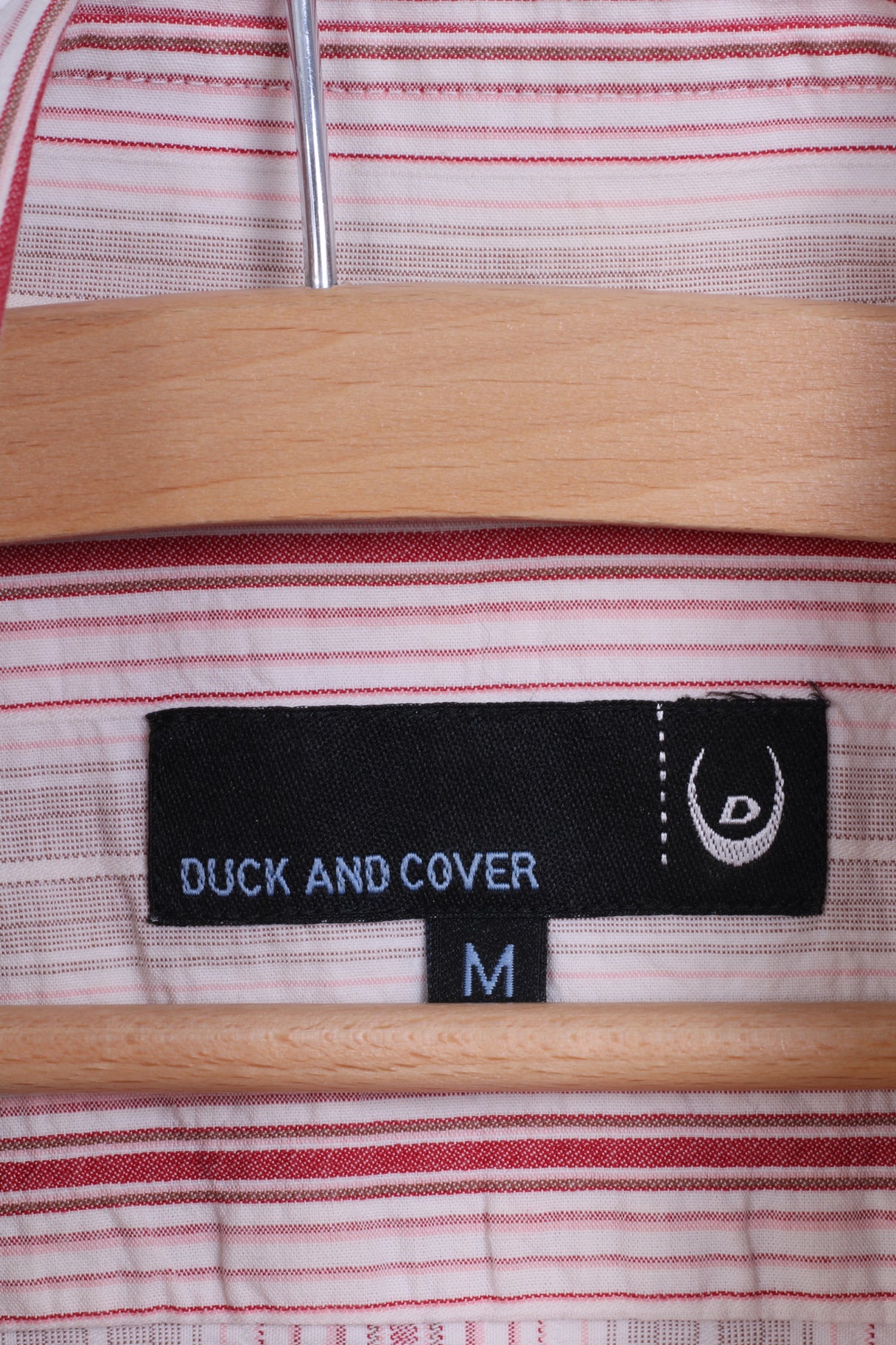 Duck And Cover Mens M Casual Shirt Cotton Multi Striped Short Sleeve